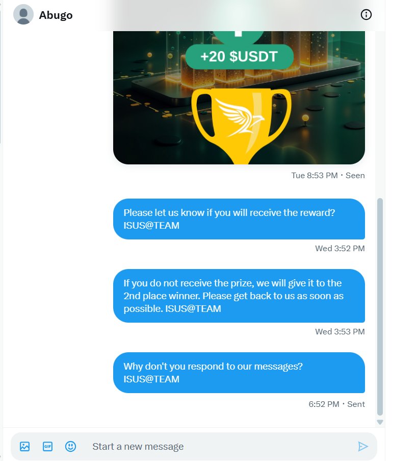 <a href="/Abugo82/">Abugo</a> We'd like to give it to you too. But we've been sending you messages from this account, but you haven't responded. Reply to us via message and claim your reward immediately. That's it. Please look at the picture and don't delay us. ISUS@TEAM