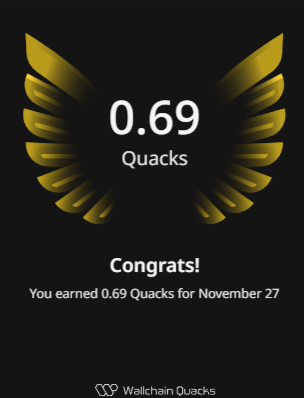 ChainbuilderPro's tweet image. Just earned 0.69 Quacks on @wallchain in one day 🦆

Turn insights into rewards and climb the leaderboard 🥇

Use my referral link – quacks.app/?ref=Chainbuil…