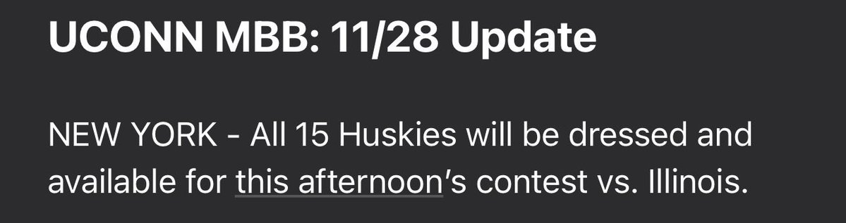 TheUConnBlog's tweet image. Reed Jr. and Mullins are available today according to a press release from UConn