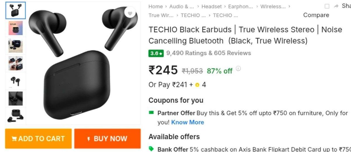 TechyBoostDeals's tweet image. TECHIO Black Earbuds at ₹245

Buy link : fkrt.cc/h2DNcat

#Flipkart #TECHIO #Earbuds