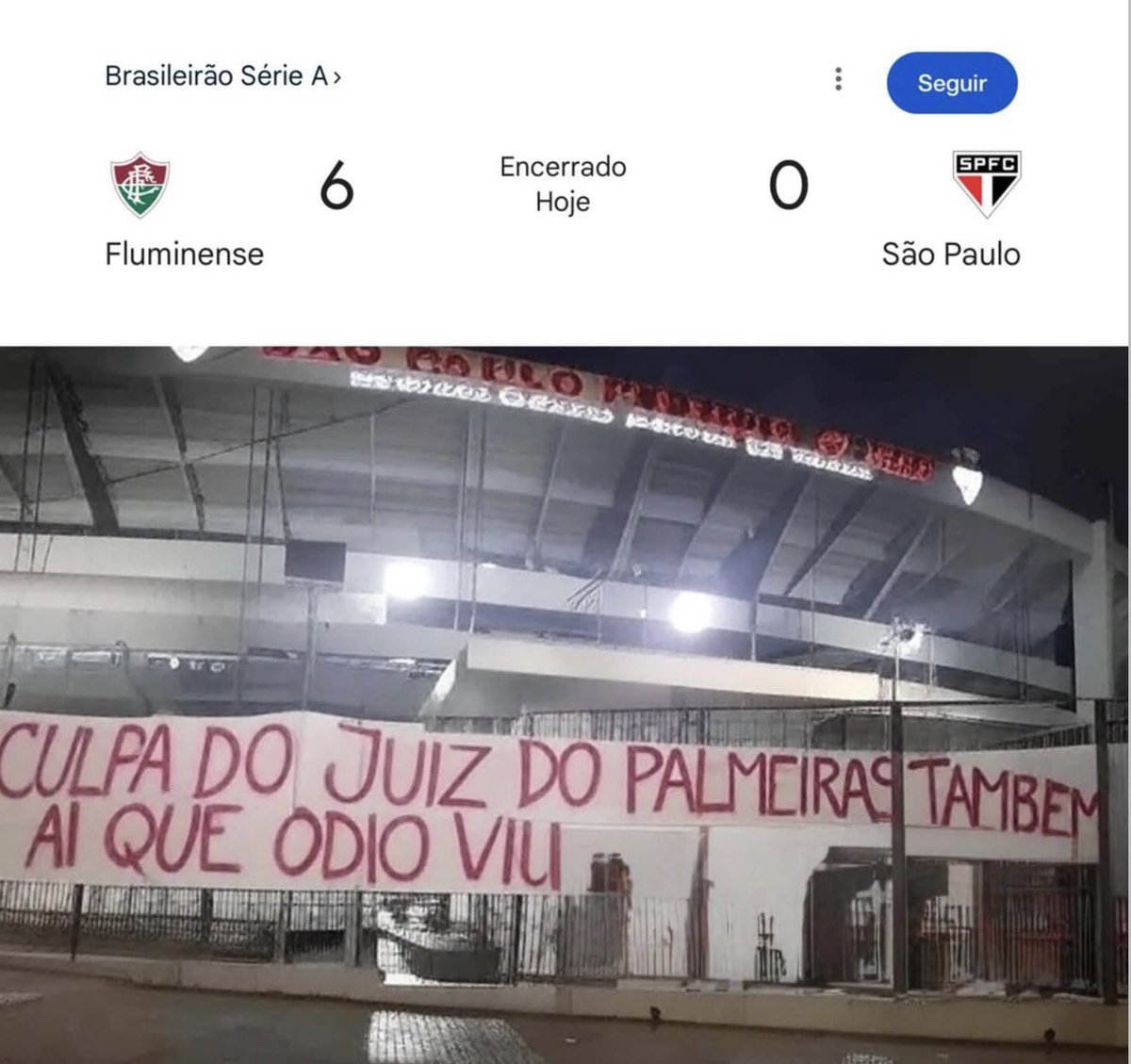 brasileiraoopre's tweet image. 🚨Após goleada torcida do São Paulo faz protesto em frente ao Morumbi
