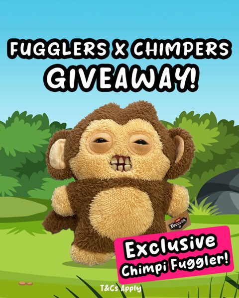 ChimpersHQ's tweet image. Chimpers x Fugglers Plushie Giveaway!

After a week of pure chaos, the Chimpers Fuggler takeover has been a huge success and we’re celebrating with two special prizes!

One is live on IG, and another is running in our Discord, exclusively for Chimpers holders!

Good luck 🐒