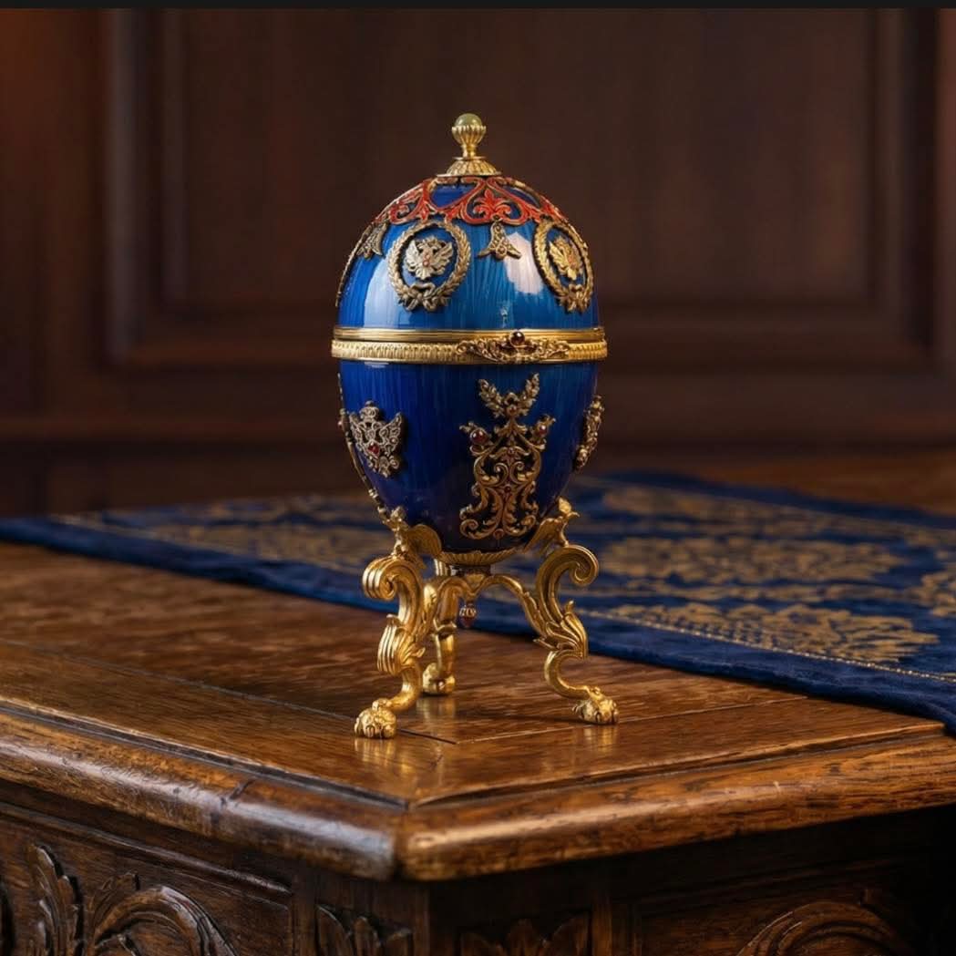 Coming up in next week’s auction lot 389, an impressive Fabergé egg, With rose cut diamonds, and a cabochon ruby, produced by Henrik Wigström (1862 -1923) for his majesty Tzar Nicholas II, the last emperor of Russia
Estimated at £3,500 - £4,000. Going under the hammer next Friday