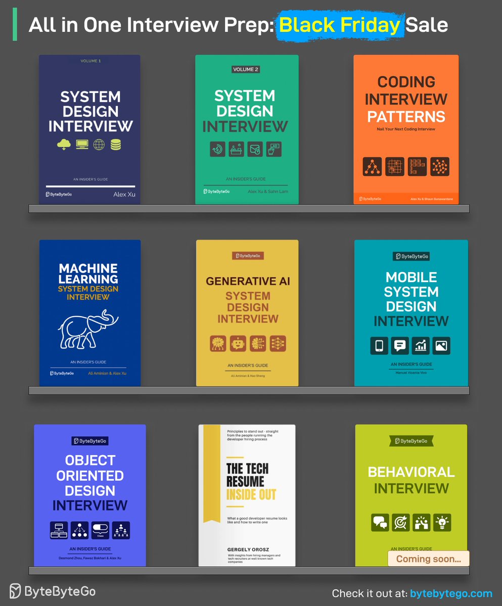 alexxubyte's tweet image. ⏳ LIMITED TIME OFFER: All in One Interview Prep Black Friday Sale

Yearly Black Friday sale is now live! Use code BF2025 at checkout to get 30% off the all-in-one interview prep online courses.

To take advantage of this limited time offer, subscribe before 11:59 pm PST on…