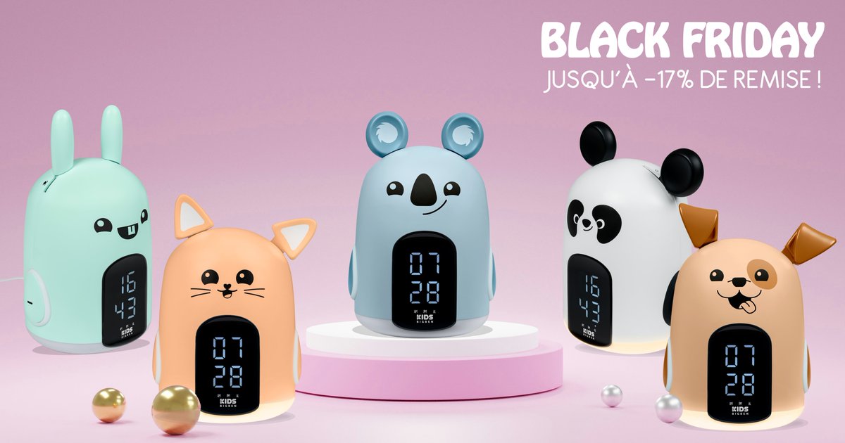 BigbenFrance's tweet image. La famille RKIDS s'est rassemblée à l'occasion du #BlackFriday avec des remises incroyables : de belles idées cadeaux que ces réveil &amp;amp; veilleuses Bigben Kids pleins de surprises ! 🐰🐱🐨🐼🐶

➡️ amazon.fr/Bigben-%C3%A9d…

#BigbenKids #Reveil #Veilleuse #RKIDS #BlackFriday2025