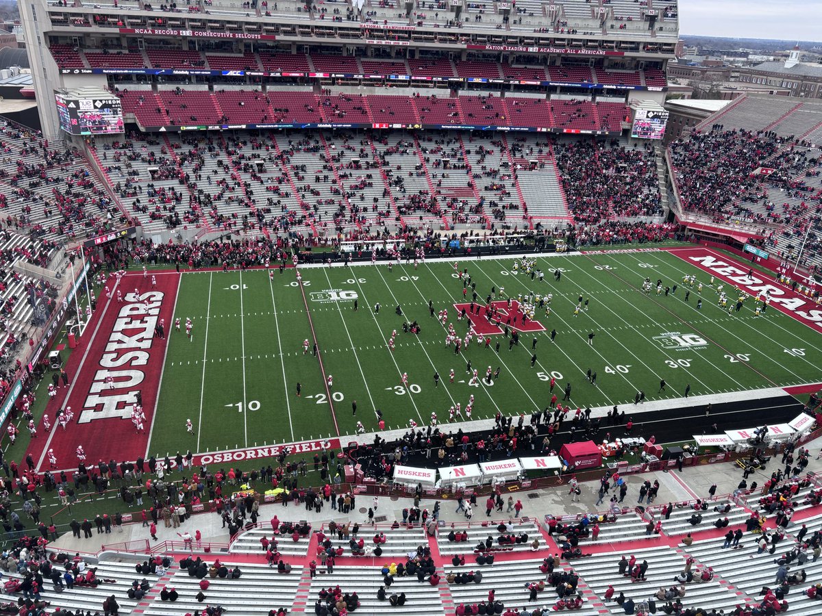 30 minutes till kickoff here at Memorial Stadium as the #Huskers and Hawkeyes square off for the Heroes Game trophy.

Nebraska’s senior will be honored 20 minutes till kickoff.

Stay tuned for live updates in the thread below.