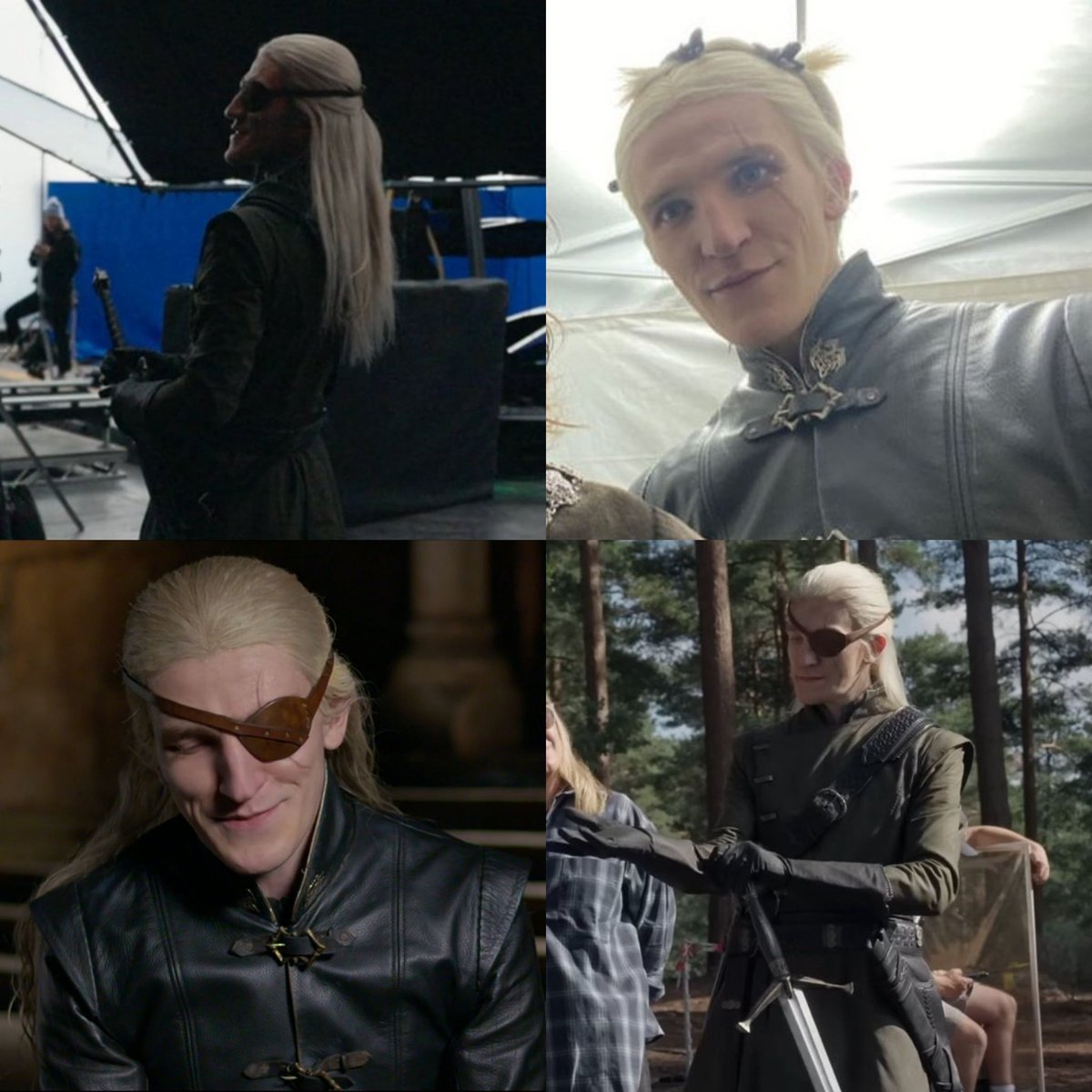 thinkerewan's tweet image. ewan behind the scenes as aemond it&apos;s just so special