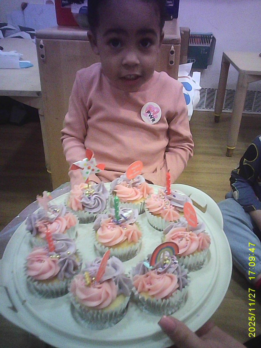 Here's one of our Norfolk Road preschool children celebrating her 3rd birthday this week 🎂🥳