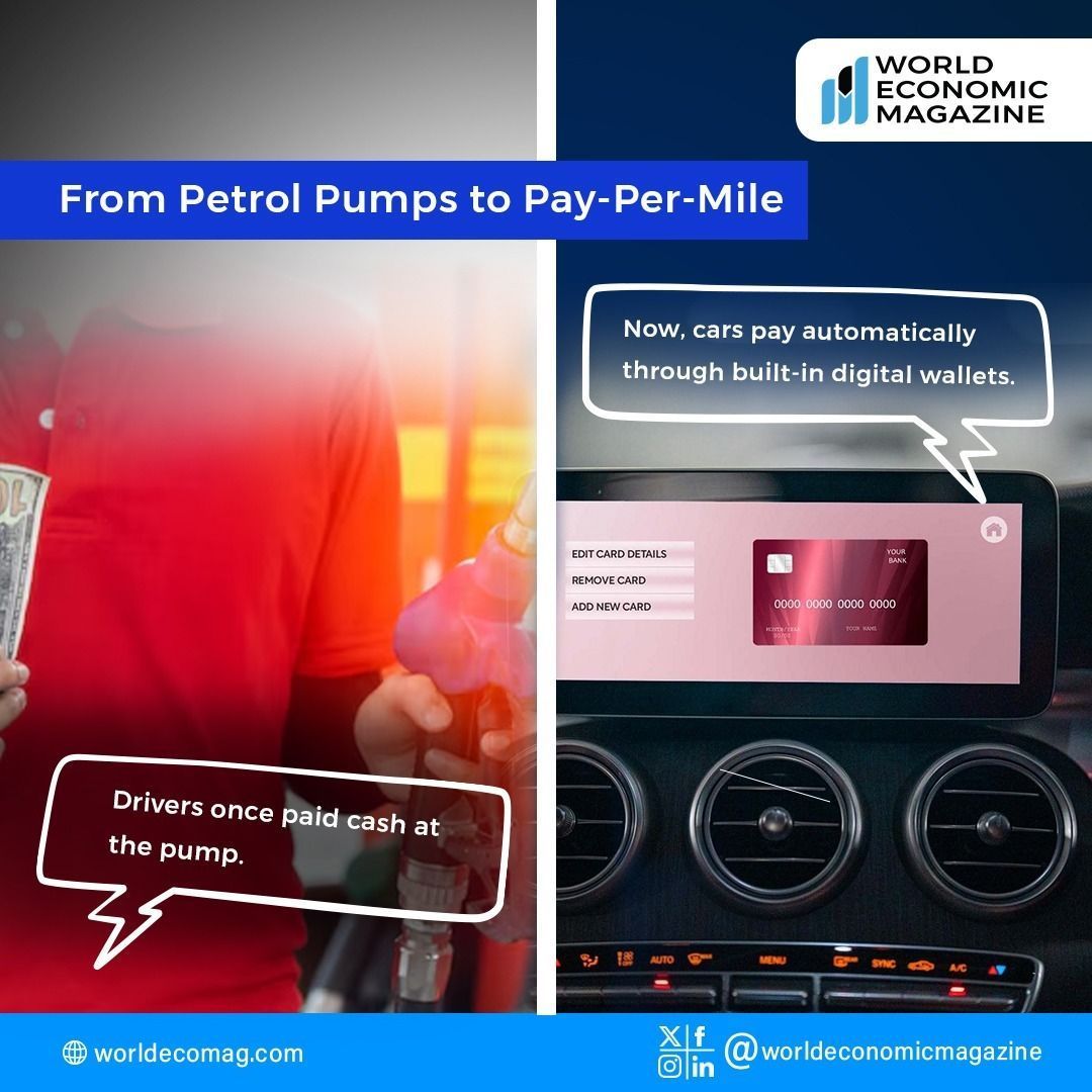 WorldEcoMag's tweet image. Finance is moving on wheels.
Connected cars are turning into payment ecosystems—fueling the next wave of mobility fintech.

Follow us now &amp;amp; stay updated.

#WorldEconomicMagazine #AutoFintech #ConnectedCars #DigitalWallets #MobilityFinance #FinanceThenNow