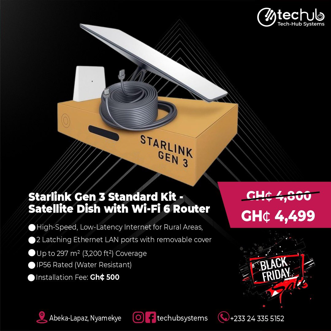 techhubstoregh's tweet photo. Black Friday Limited Offer: 
All items are Brand New 
📞 024 335 5152
📍 Lapaz Nyamekye, opp Mab Int. Hospital https://t.co/YhmrVQxmpL