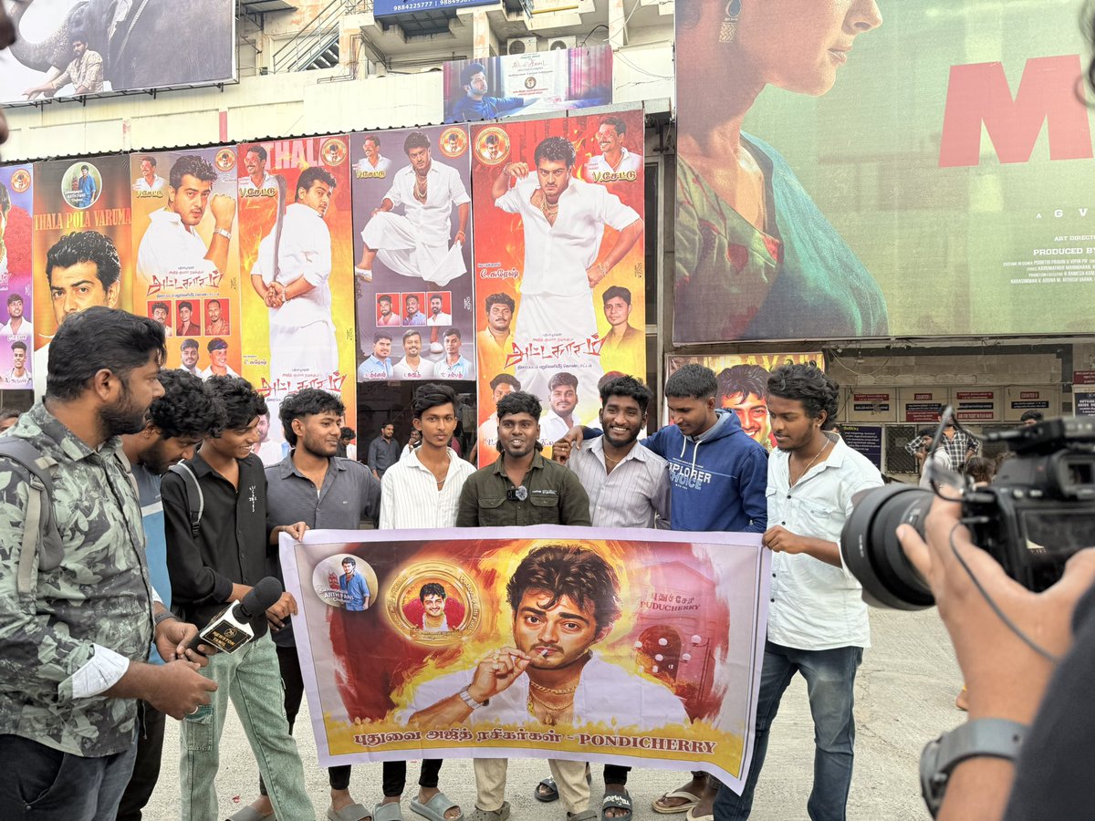 AKfcPuducherry's tweet image. Pondicherry To @RohiniSilverScr 

#AttagasamReRelease #AjithKumar #AK64 @TAFC_2013