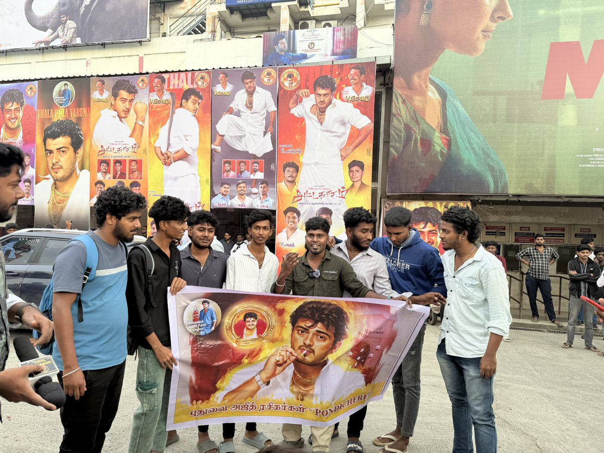 AKfcPuducherry's tweet image. Pondicherry To @RohiniSilverScr 

#AttagasamReRelease #AjithKumar #AK64 @TAFC_2013
