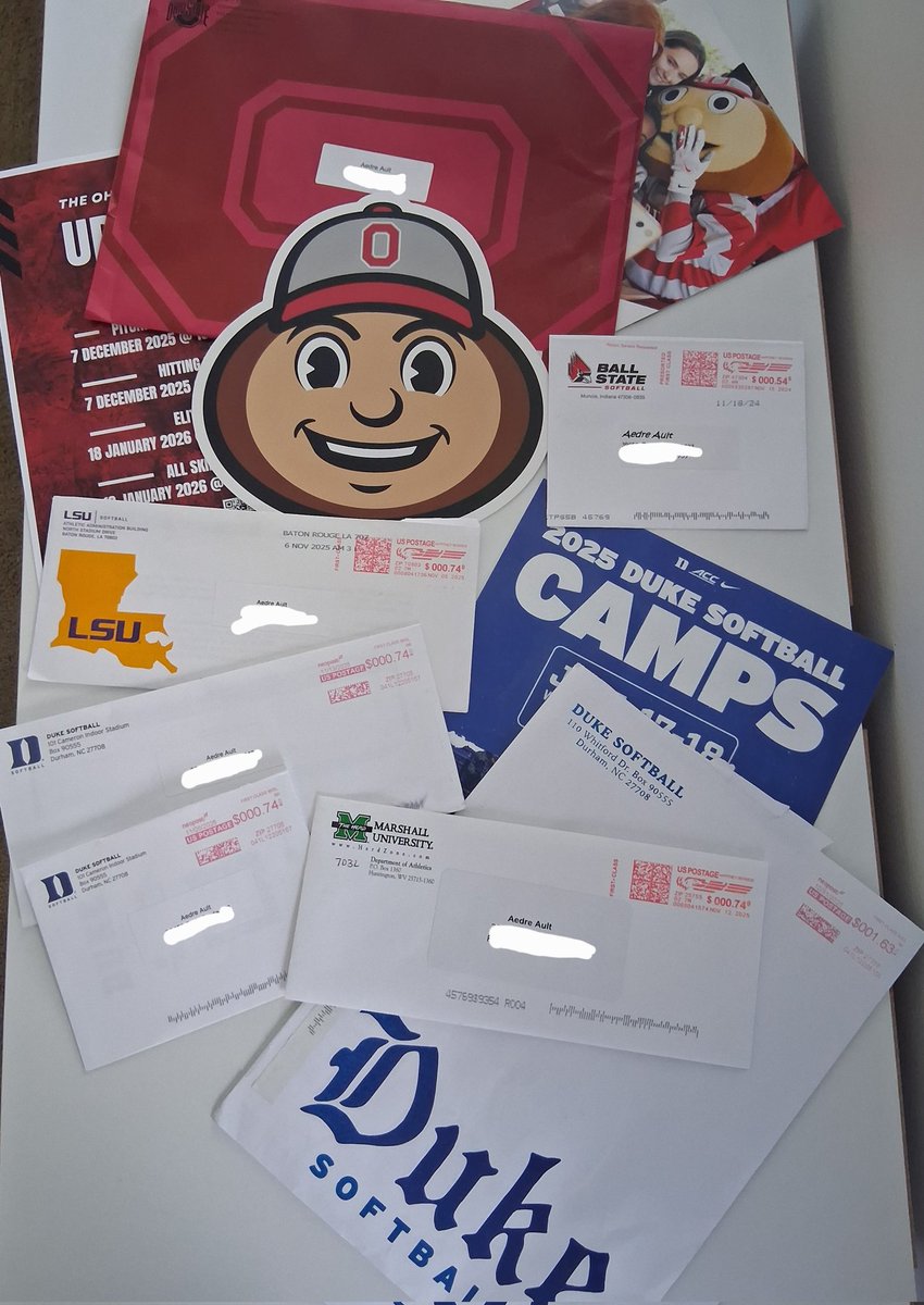 Thank you Coaches for the Mail/Info about the University!
<a href="/Coach2K_OSU/">Kirin Kumar</a> <a href="/CoachPena_BSU/">Helen Peña</a> <a href="/DukeCoachYoung/">Marissa Young</a> <a href="/mzerkleee/">Morgan Zerkle</a> <a href="/BethTorina/">Beth Torina</a> <a href="/OutlawsNat2027/">Ohio Outlaws National 2027 Wolff/Galownia</a> <a href="/CoachNealPT/">Bryce Neal</a> <a href="/LSU_SandraMoton/">Sandra</a> <a href="/Coach_mcGuem/">Matthew Guemmer</a> <a href="/CoachTaylor_W/">Taylor Wike</a> <a href="/oliviaadyan/">“Coach Liv” Olivia Watkins</a> <a href="/avrey_steiner/">Avrey Steiner</a> <a href="/AlyHarrell/">Aly Harrell</a> <a href="/zjermain_15/">Zach Jermain</a> <a href="/CoachCourtOSU/">Courtney Vierstra</a> <a href="/KarliSpaid/">Karli Spaid</a>