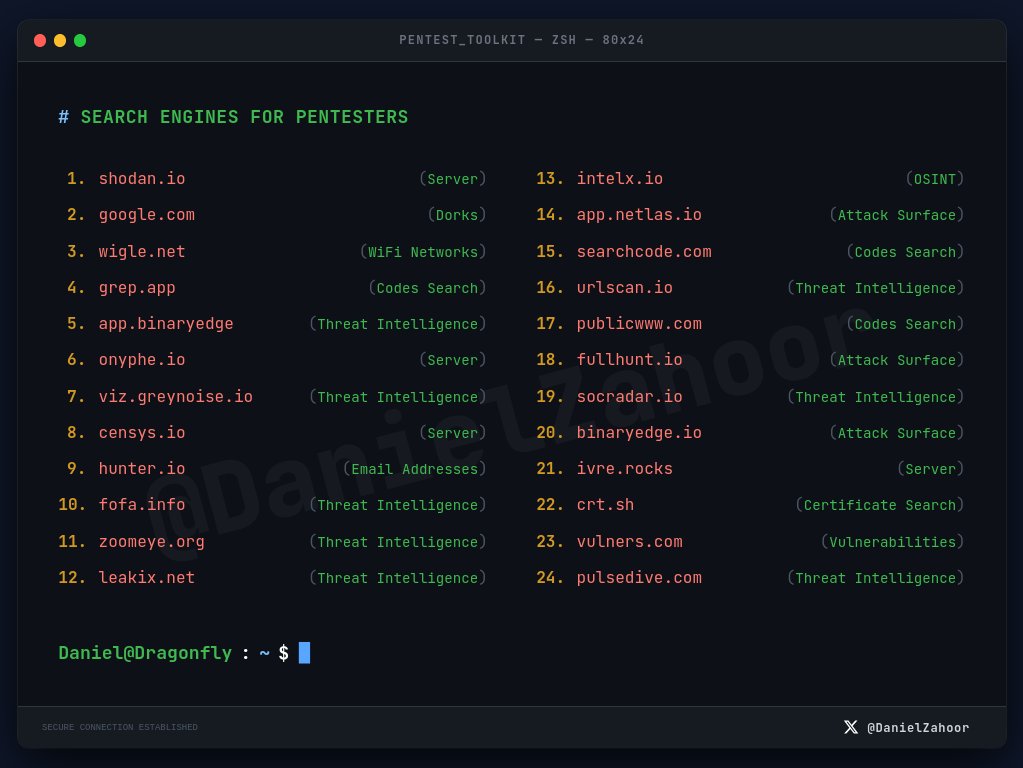 DanielZahoor's tweet image. What&apos;s your favorite non-Google search engine for recon? 🕵️‍♂️

#InfoSec #NetSec #ThreatIntelligence