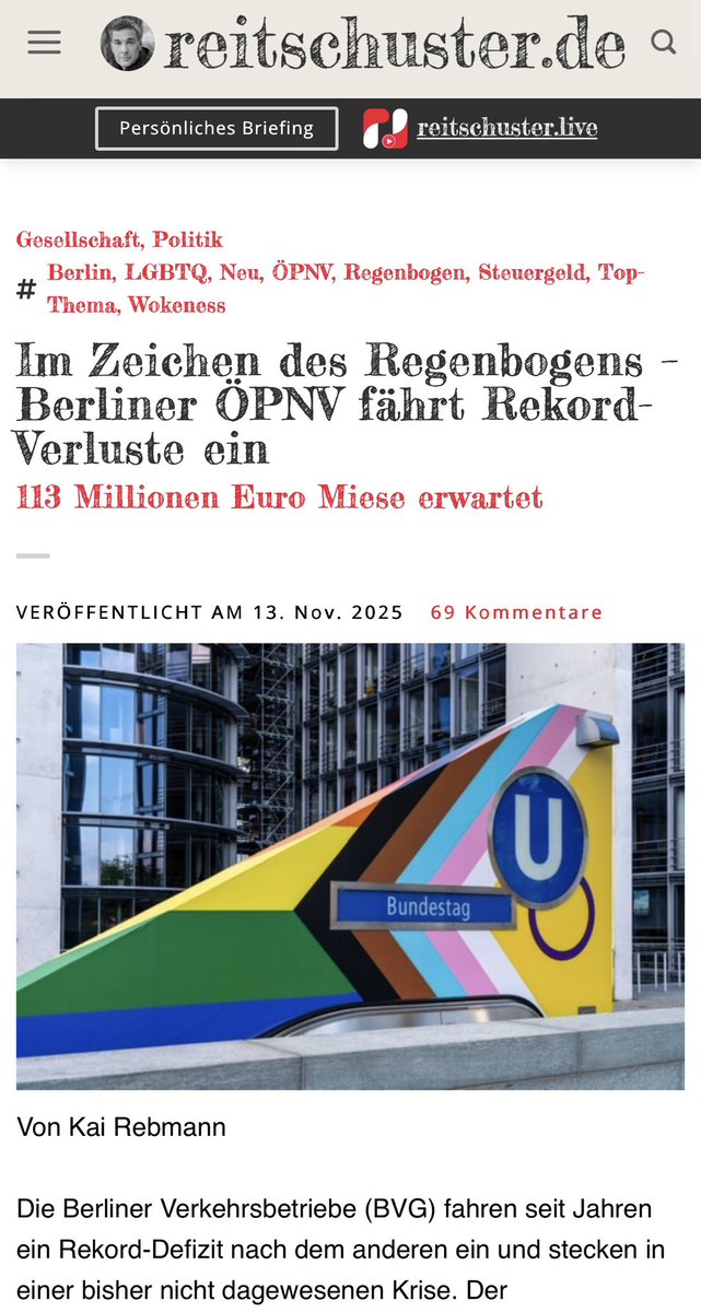 <a href="/UlfKollwitz/">Der Kollwitz</a> 🤷🏻‍♂️ Meanwhile….Berliner Verkehrbetriebe… „113 Millionen Euro Miese erwartet“