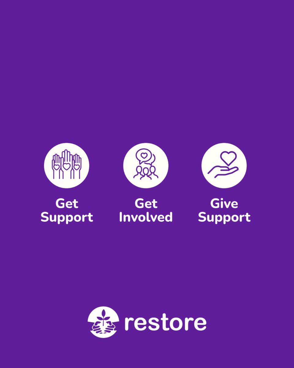 oxrestore's tweet image. Together, we can make a difference to those struggling with their mental health. Restore’s work provides recovery groups, coaching, and learning that helps people towards recovery.
Every gift counts. Become a supporter today. RESTORE.ORG.UK/DONATE 💜 Thank you.