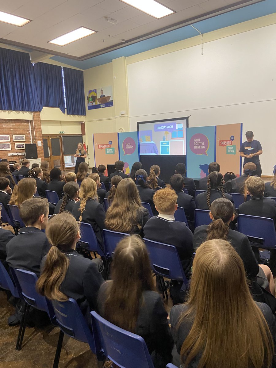 SalesianAcademy's tweet photo. Yesterday, Year 7 &amp; 8 watched a powerful Smashed Live performance highlighting the dangers of underage drinking and its impact on health and choices. Thank you to Smashed Live for sparking vital conversations.

#MakingPositiveChoices #AlcoholAwareness #SmashedLive #sjbfamily https://t.co/oIYFAJECik