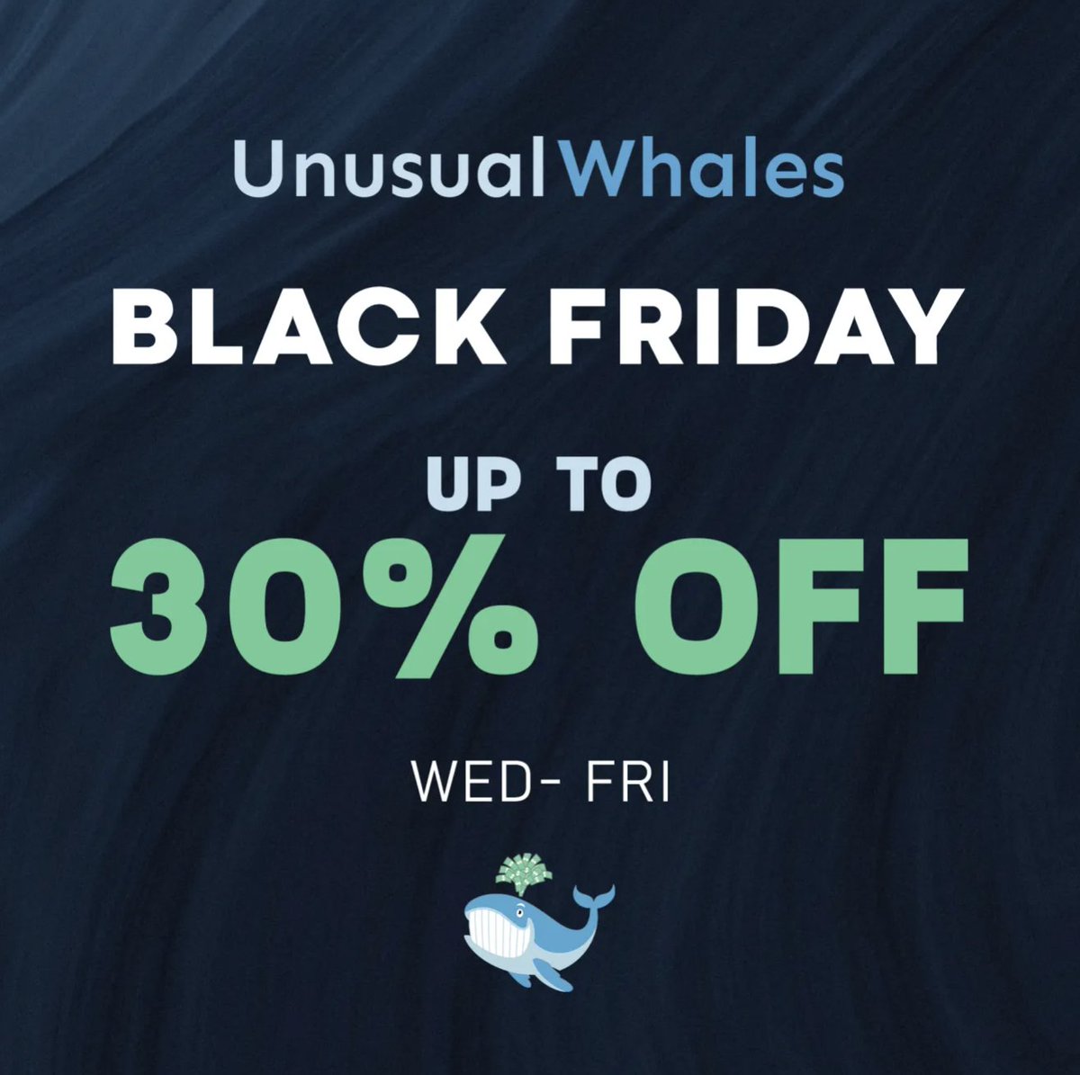 unusual_whales's tweet image. BLACK FRIDAY SALE

Unusual Whales is having a Black Friday sale.

ENDS TODAY!

Up to 30% off the first year!

Come join our Discord of traders, build out your dream trading data dashboards, and swim with the market this year!

Join here:  unusualwhales.com/pricing?utm_so…