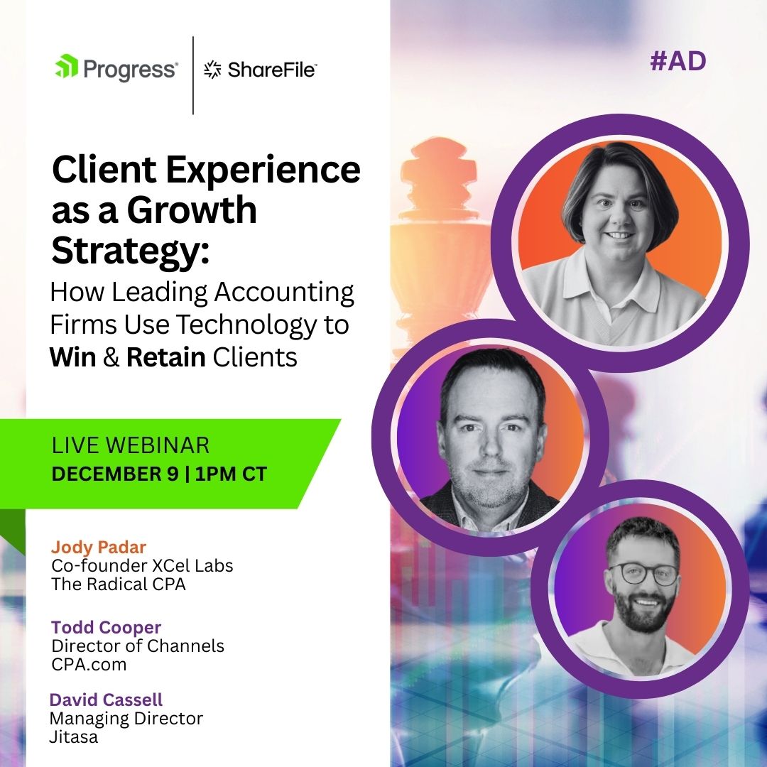 JodyPadarCPA's tweet image. How do you use technology to make clients feel taken care of without losing the human element that makes this profession work?

Join me and industry leaders on 12/9 at 1PM ET to crack the code on #CX. 

Register here: bit.ly/4oghiHp  

#AccountingTech #TaxTwitter