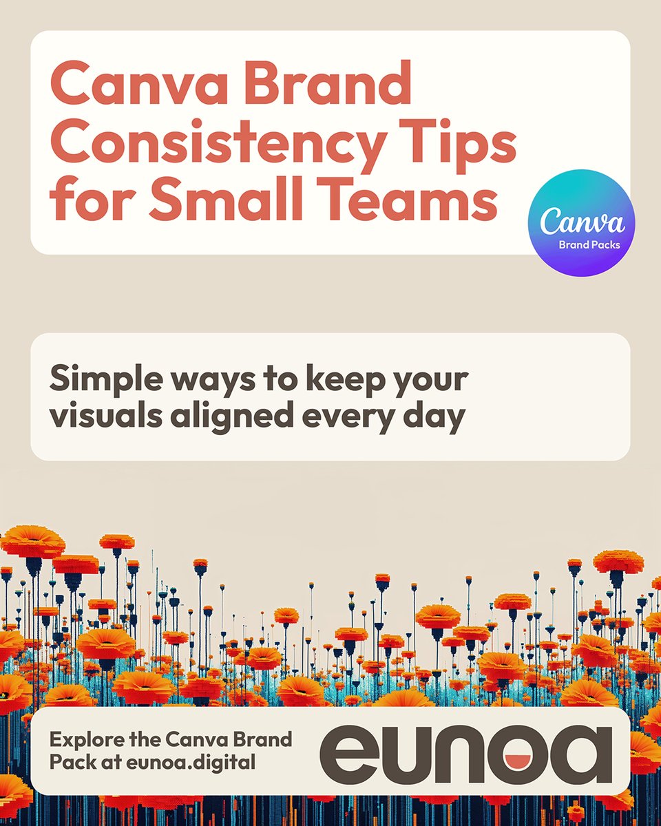 EunoaDigital's tweet image. Stronger brand consistency starts with simple structure.
These Canva tips help teams stay aligned and avoid visual drift across posts.
Explore our Canva brand packs: eunoa.digital/canva-brand-te…
#BrandingTips #CanvaDesign #SmallBusinessUK #MarketingTips #EunoaDigital