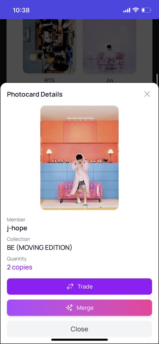 dixnx_j's tweet image. Hi sweeties 🥹💜 anyone needs this Hobi moving pc to complete your collection? Send me a request! 💜 my user is the same as in here: dixnx_j 🥹🫂💫 
#bcdtrade