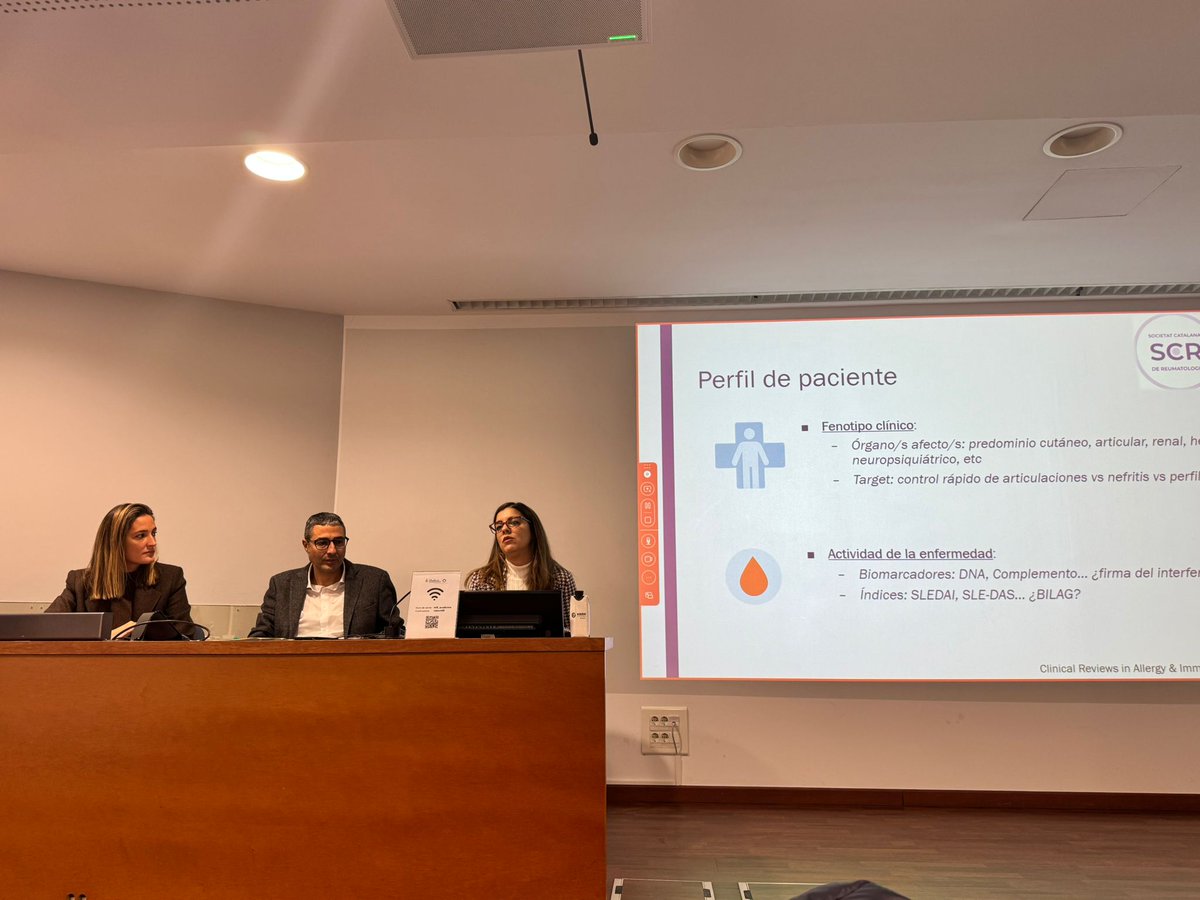 reuma_santpau's tweet image. "Perfil de pacients per biològics" 
La dra. @BMagallares exposa al #FòrumLES2025 @SCReuma el millor maneig de biològics dels pacients amb LES. 

✅Perfil = personalitzar + anticipar + protegir
✅Objectius T2T
✅Importància d'escollir el moment més adient durant l'evolució del LES