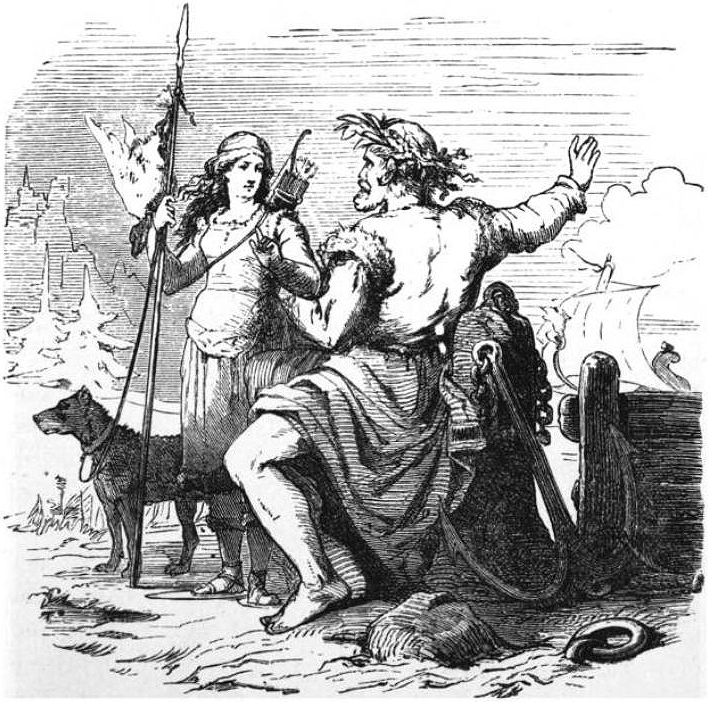 bthomasa's tweet image. In Norse myths, the mountain giant Skadi married the sea god Njord, as he had the nicest legs. But Skadi found she hated the sea since she couldn&apos;t ski and gulls squawked all day, and Njord hated the snowy mountains since they were cold and wolves howled all night.
#FolkyFriday