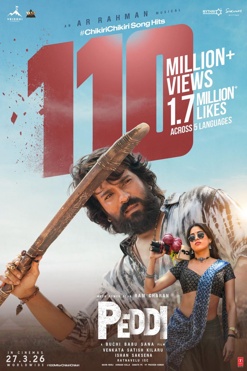 సినిమా వచ్చే లోపల, తరువాత ఎక్కడ
ఆగుతుందో 🔥 తెలియడం లేదు 👍👌
#Peddi
#ChikiriChikiri 
#PeddiOnMarch27