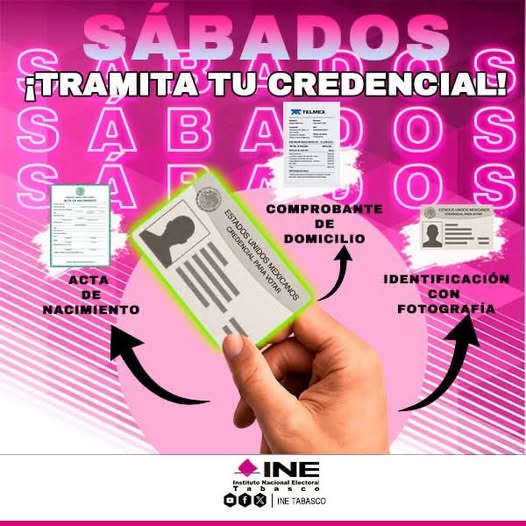 ine_slp's tweet image. 📷📷 ¡Tramita tu credencial los sábado! 📷📷
No dejes pasar la oportunidad de estar al día con tu INE. #HazloPorTi #TramitaTuINE