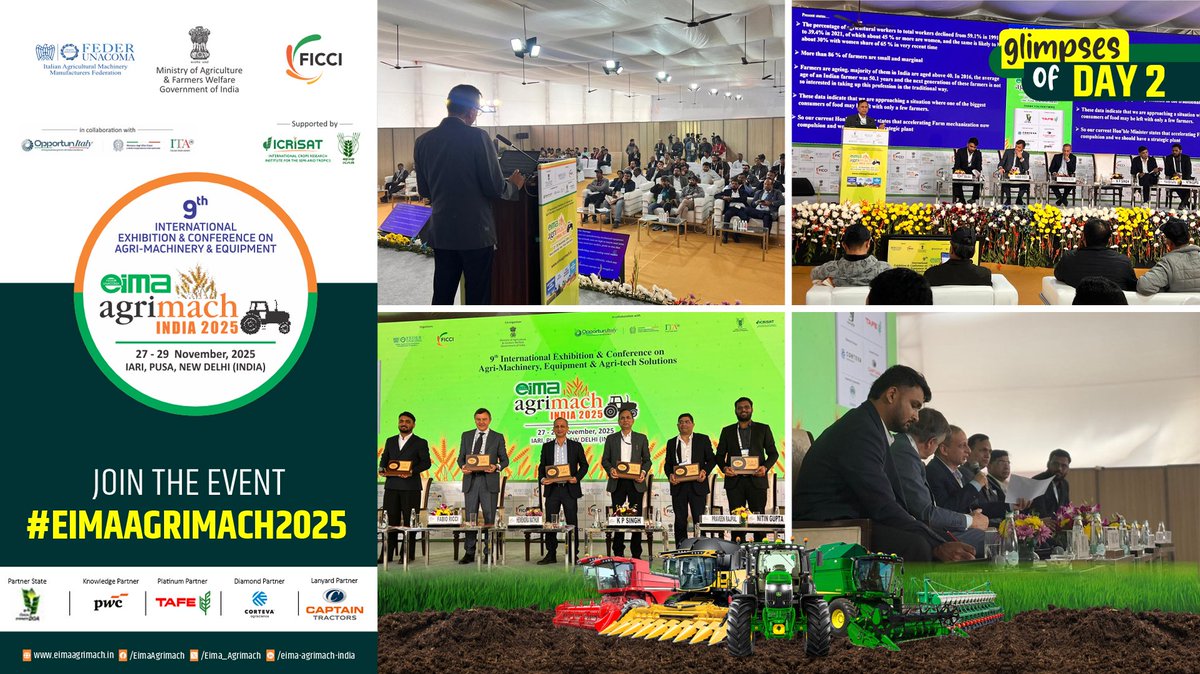 Eima_Agrimach's tweet photo. Day 2 wrapped! More tech, more ideas, more agriculture innovation. 🌾#EIMAAGRIMACH2025 showcased the future of agriculture with engaging demos and breakthrough innovations. https://t.co/qf34HCfxf0