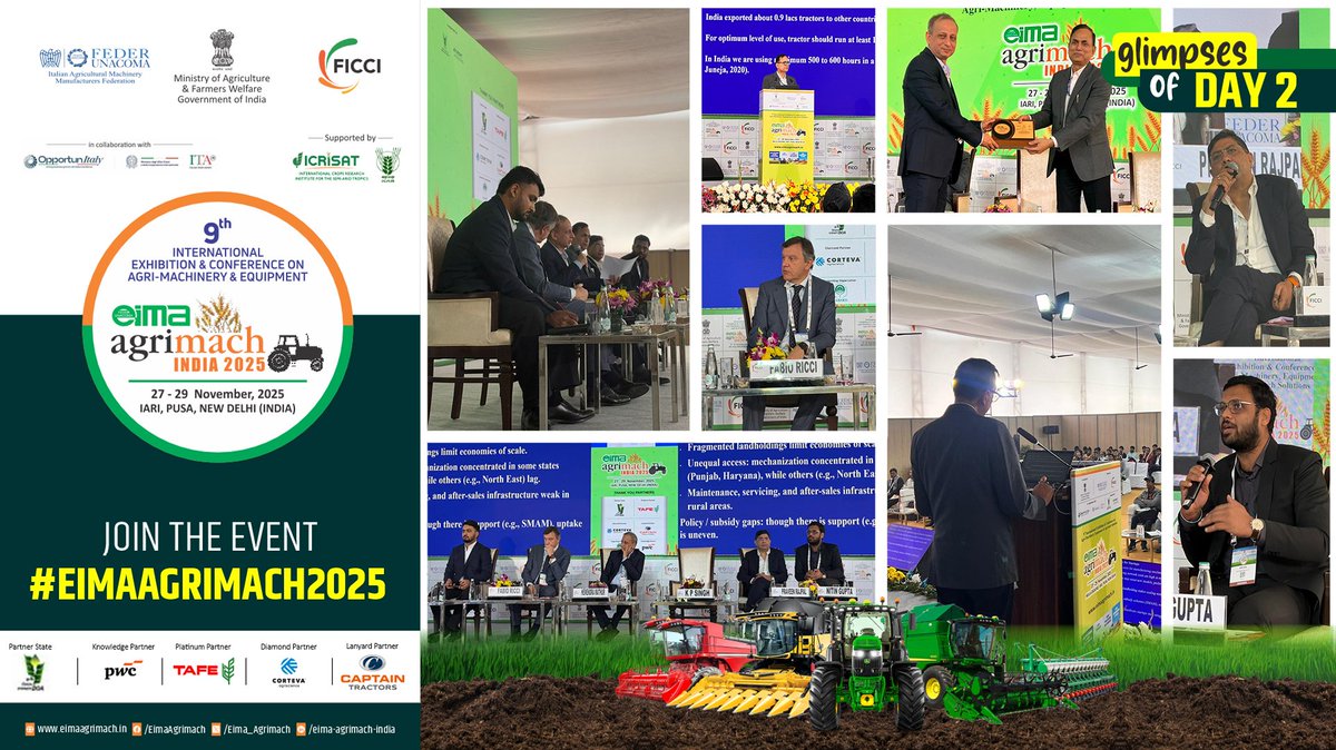 Eima_Agrimach's tweet photo. Day 2 wrapped! More tech, more ideas, more agriculture innovation. 🌾#EIMAAGRIMACH2025 showcased the future of agriculture with engaging demos and breakthrough innovations. https://t.co/qf34HCfxf0