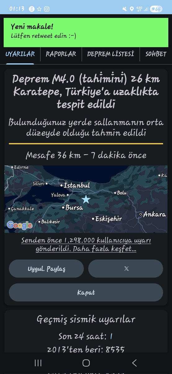 Papanın geldiği gün o bölgelerde deprem olması; Allah sonumuzu hayır etsin..