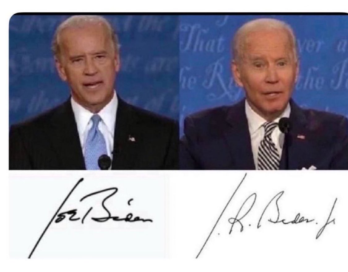 The signatures aren’t the only thing that don’t look anything alike.

I mean come on!