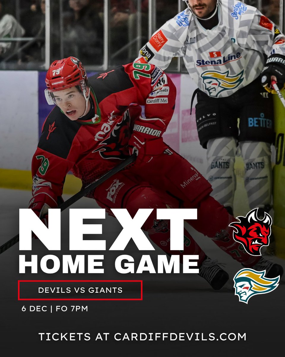 cardiffdevils's tweet photo. 𝗡𝗘𝗫𝗧 𝗛𝗢𝗠𝗘 𝗚𝗔𝗠𝗘  😈🏒 

We are 1️⃣ ticket away from a #HellOut 🙌🏼
☎️ 0800 0842 666 when the Box Office reopens to secure the final seat! https://t.co/9WXVdfU7ds