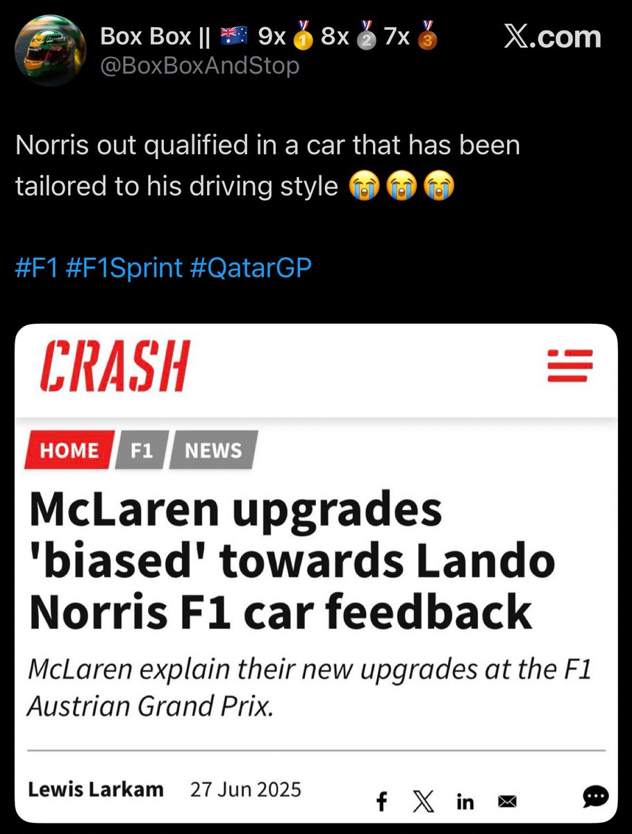 norraiinz's tweet image. first time oscar’s outqualified lando since SINGAPORE and they’re already running with these fuckass narratives