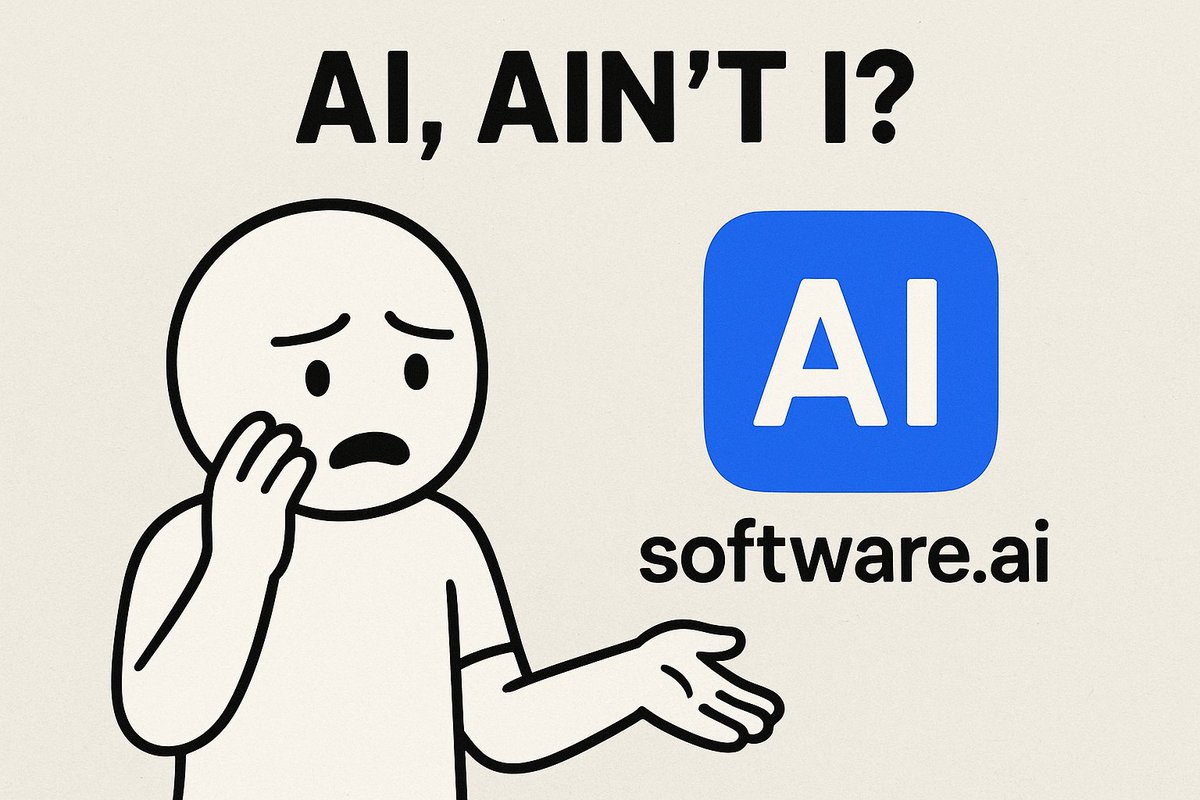 efeli33's tweet image. &quot;When you visit software.ai and suddenly start questioning your own existence  #AI #TechHumor
@domaprotocol
