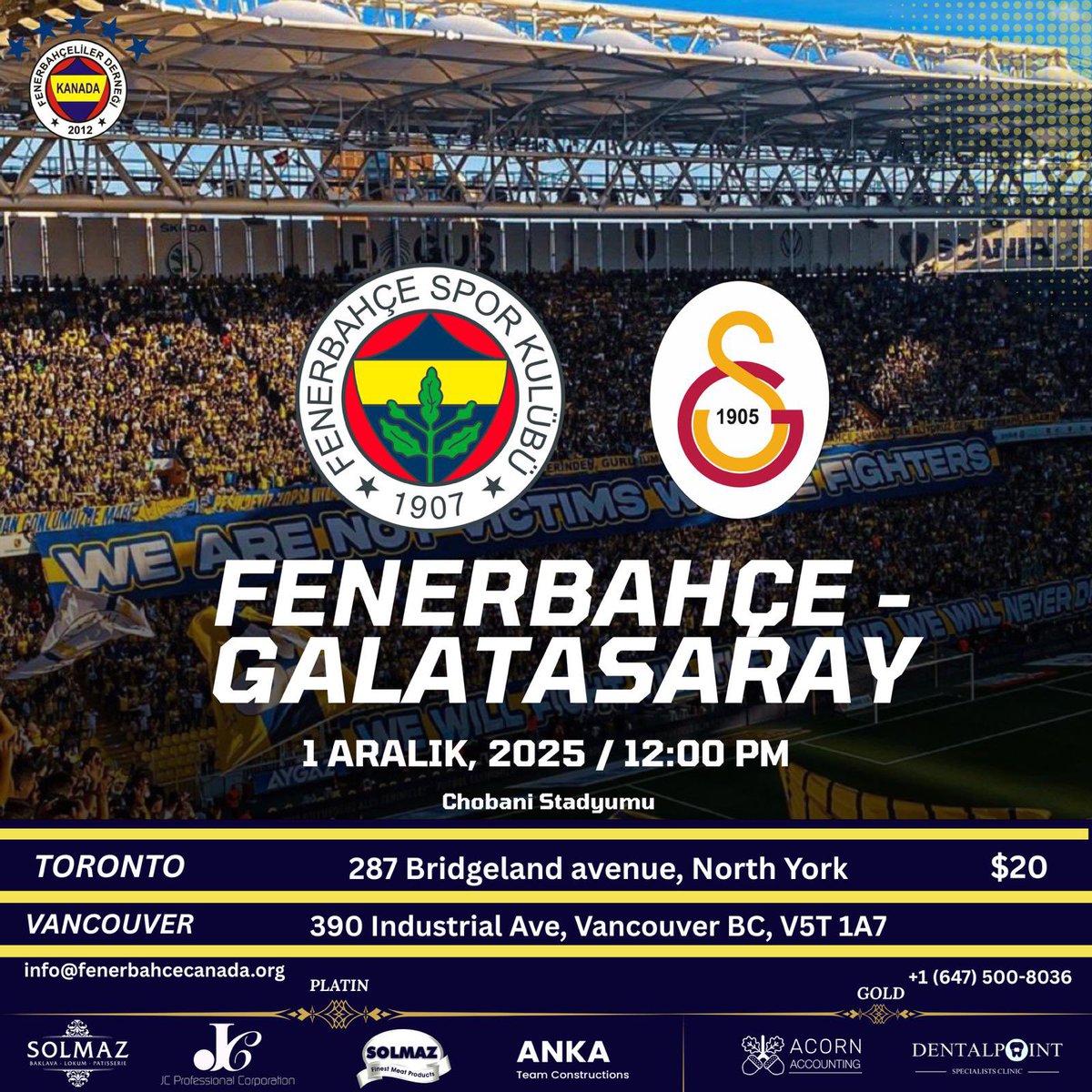 Kanada Fenerbahçeliler Derneği tweet media