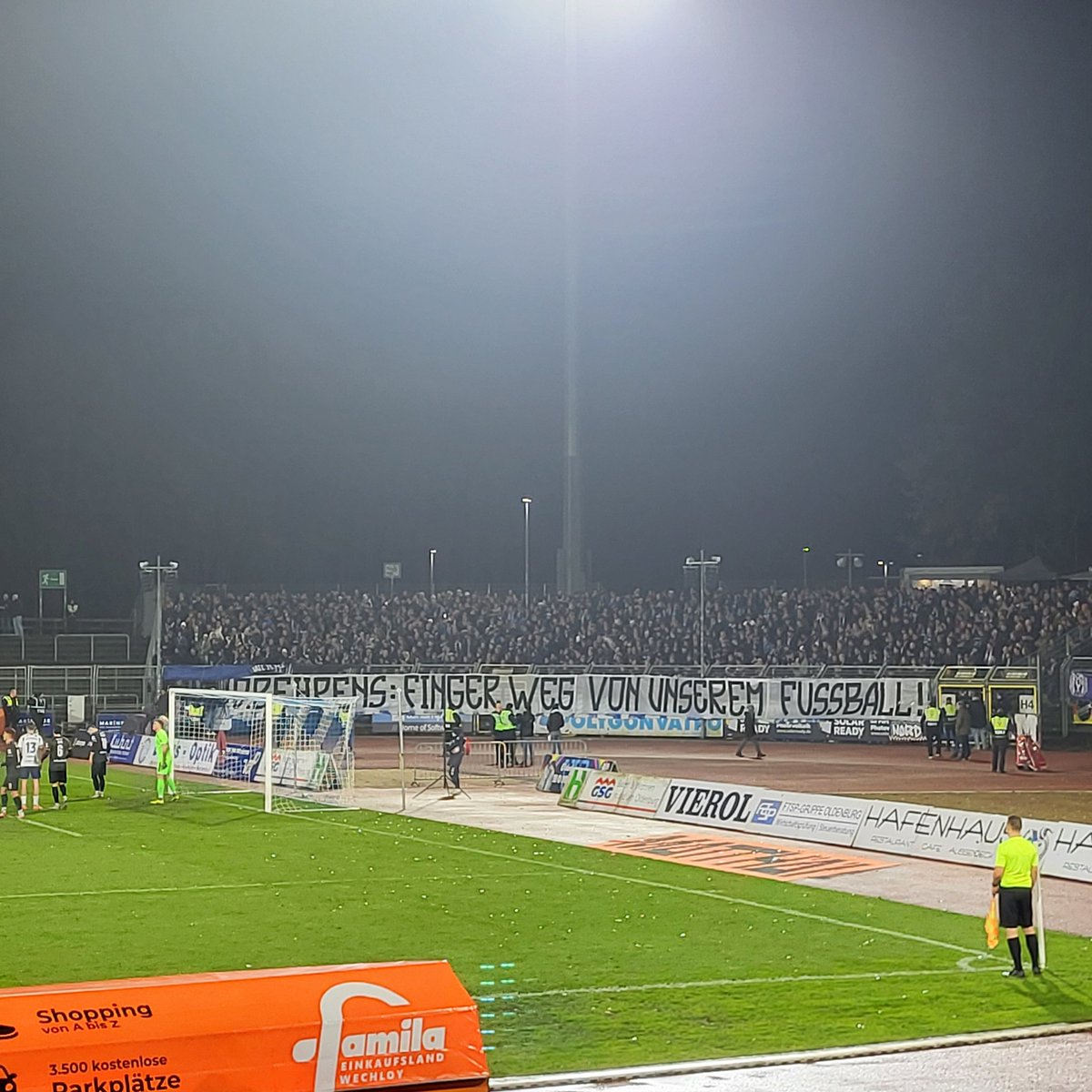 Negninorg's tweet image. VfB Oldenburg v sv Meppen 0-2 #groundhopping #regionalliganord #floodlightfriday