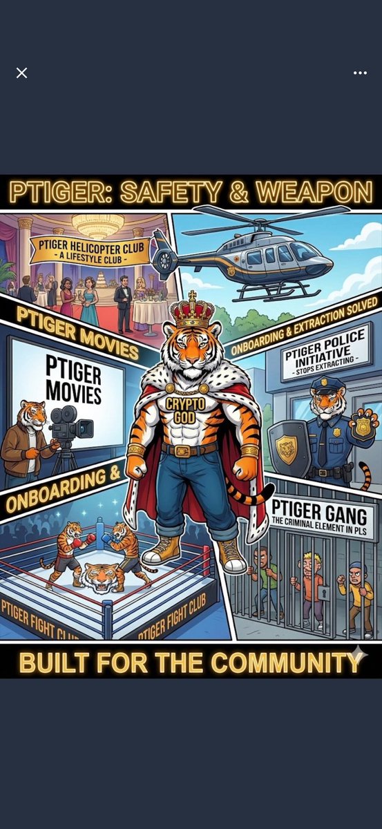 CHEVROLENT_V12's tweet photo. @Shilllin Sell everything and buy $PTIGER instead. 
Invest in something worthwhile and long term with transparency and sustainability. 

CA  0xC2ACde27428d292C4E8e5A4A38148d6b7A2215f5 https://t.co/MqRdG31nw7
