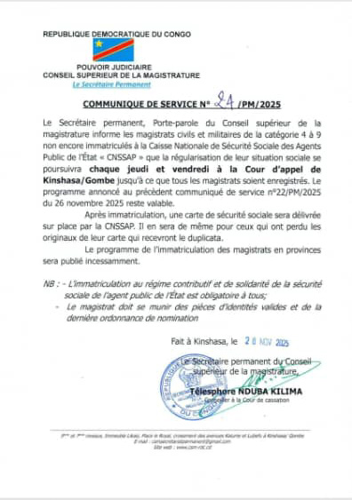 Conseil Supérieur de la Magistrature -RDC (@csmcsmrdc2022) on Twitter photo 