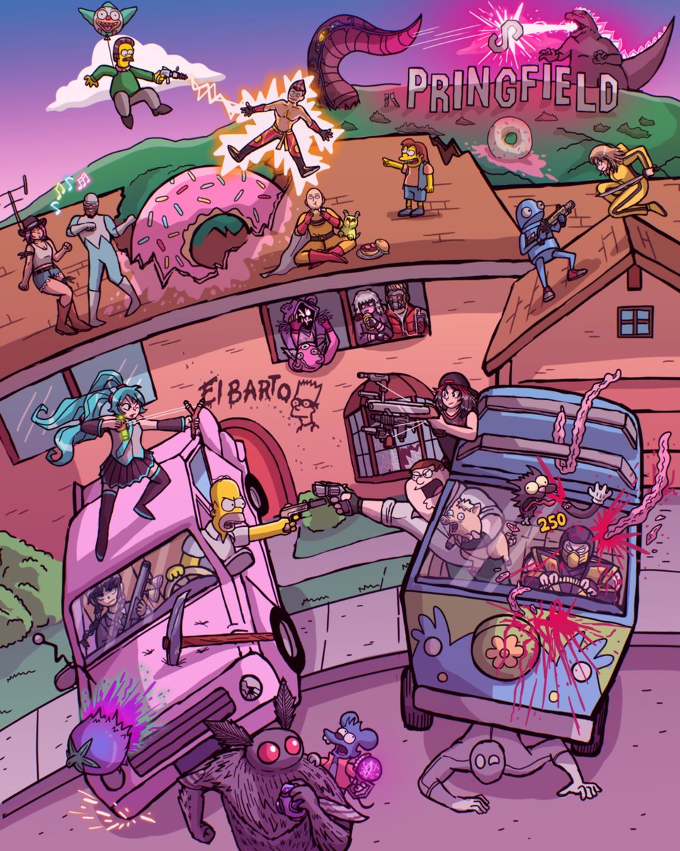 Renegado92K's tweet image. It was a wonderful season, goodbye Springfield... I'll miss you ♥♥ 
Code : renegado92k 
THANKS FOR ALL THE SUPPORT  !  #TheSimpsons  #FortniteArt #fanart #drawing #draw #miku #illustration #springfield #digitalart #artwork #scoobydoo #fortnite