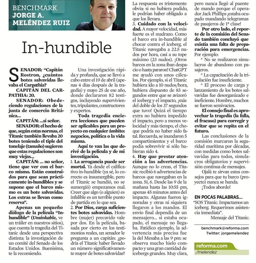 mausmeza's tweet image. Aquí el #Benchmark de hoy de @jorgemelendez 
Disfrútenlo...