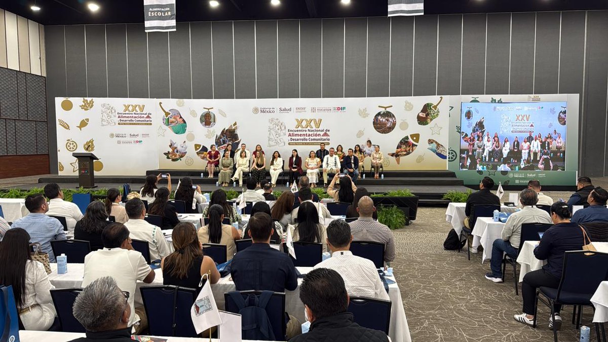 DIF_NMX's tweet image. 🔴#EnVivo | Clausura del XXV Encuentro Nacional de Alimentación y Desarrollo Comunitario 🌽

➡️Sigue la transmisión: facebook.com/share/v/17mhEB…

🙌🏽Mérida, Yucatán
#ENADC2025 #EncuentroDIFYucatán