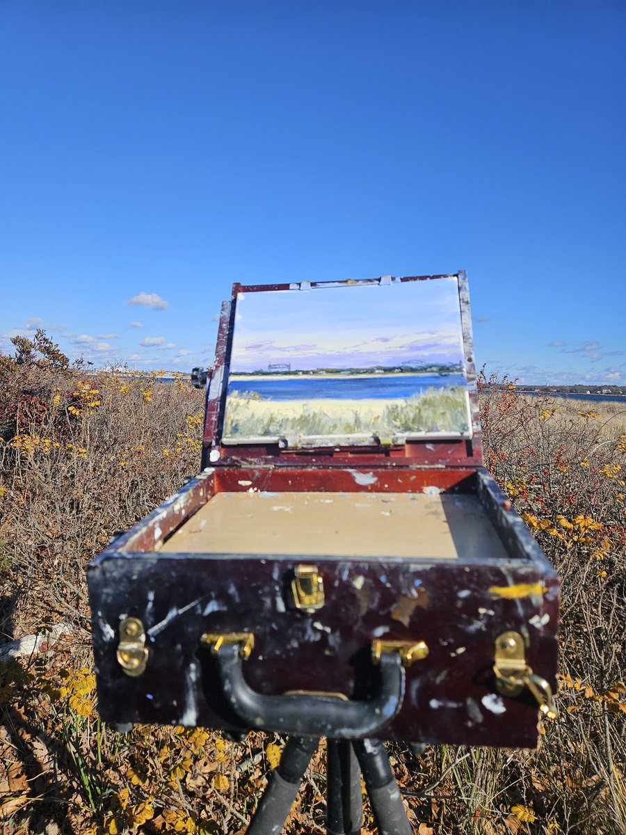 JasonPritchards's tweet image. One from this morning (after the visit to the nearby mall!) - view of Bourne Bridge and Cape Cod Rail Bridge from Mashnee Island #capecod
