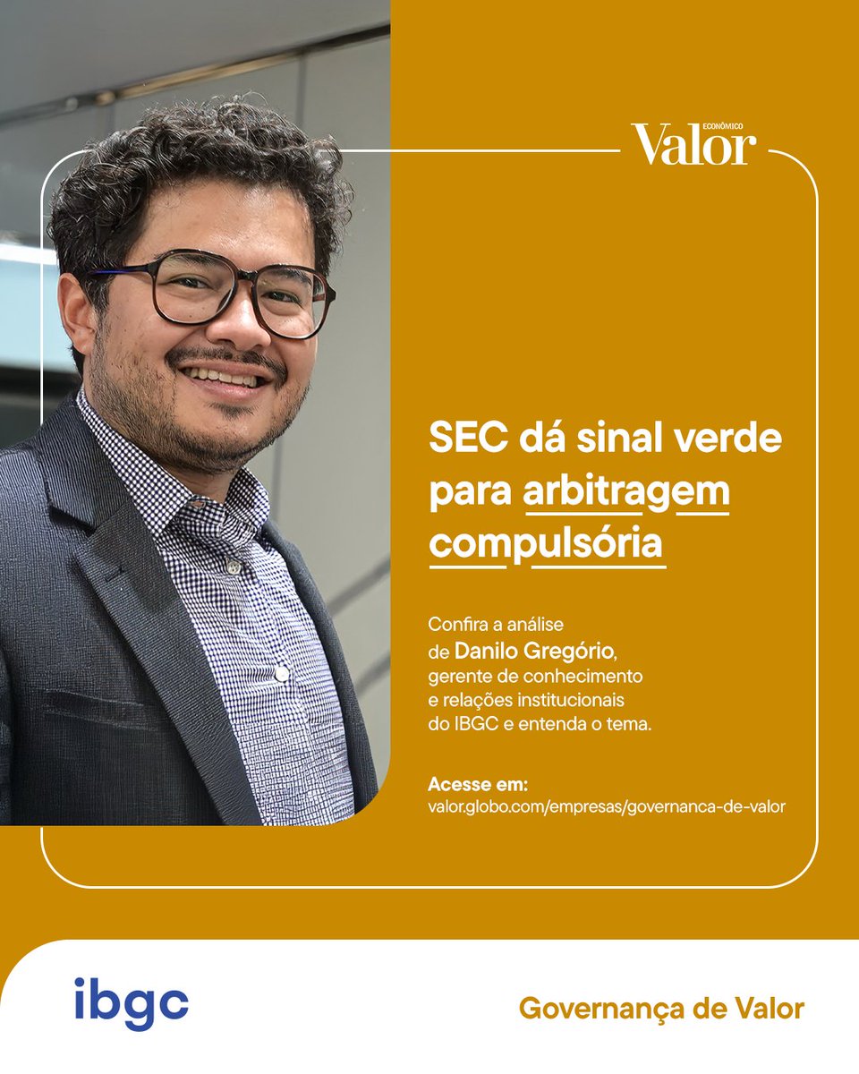 Leia o artigo na íntegra na coluna Governança de Valor desta semana e entenda: valor.globo.com/empresas/gover….