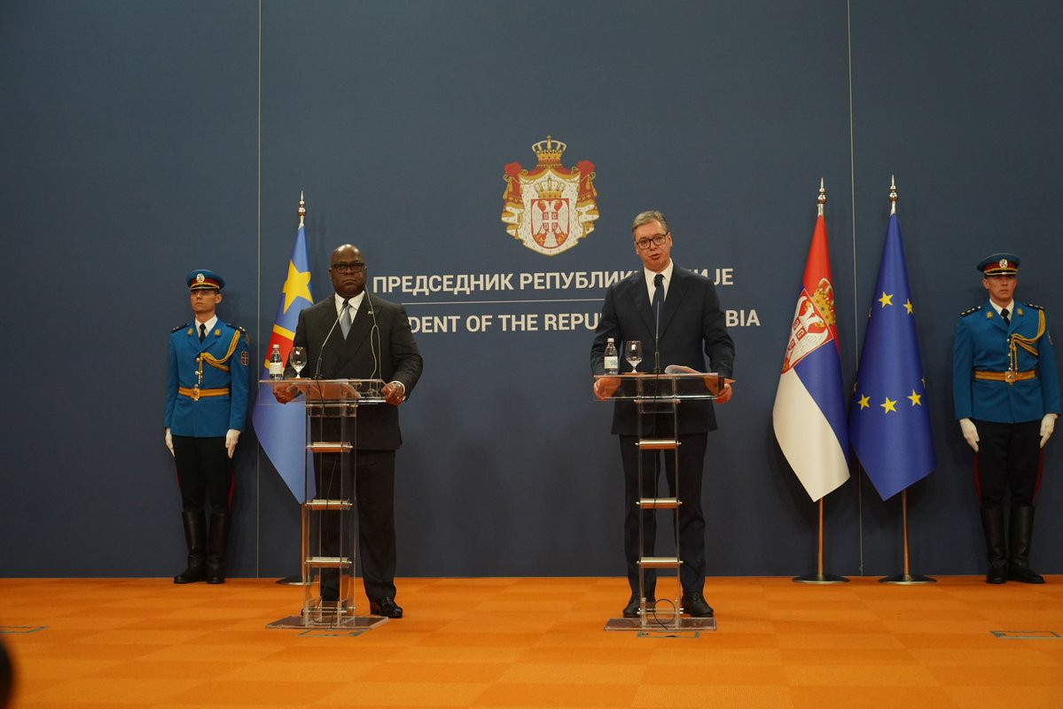 eunice_loba's tweet image. #RDC🇨🇩: 28.11.2025| Ce jour à Belgrade, le ministre des Sports S.E. @DidierBudimbu a conclu un Protocole d’Accord de coopération sportive avec son homologue serbe, M. Zoran Gajić.
Sous le haut patronage des Présidents Félix Tshisekedi  et Aleksandar Vučić, cet accord ouvre une…