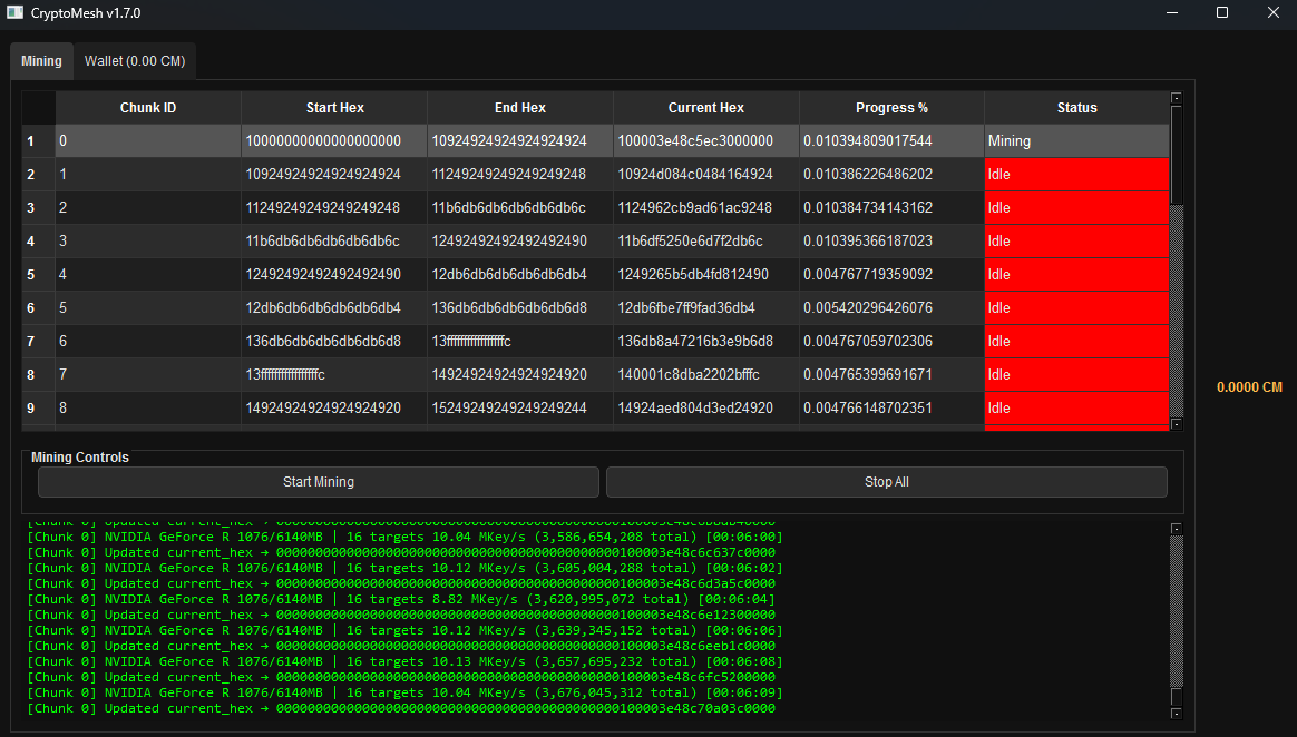 _crypto_mesh_'s tweet image. 🧩 One for all, all for one! Join BTC Puzzle Mining: mine chunks, earn 0.01 CM per active miner ⛏️, and share the prize pool when the puzzle is solved. Teamwork pays, every miner counts! 💎 #BTCMining #CryptoPuzzle #EarnCM #NVIDIAGPU
