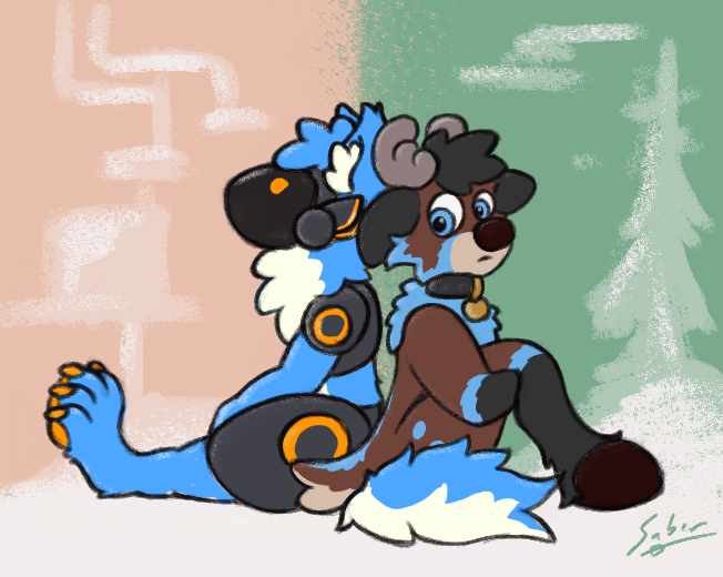 Fanart of #Bokura featuring my friend <a href="/Pandalajda/">Pandalajda</a>  and I. Art based on the art from the game💙