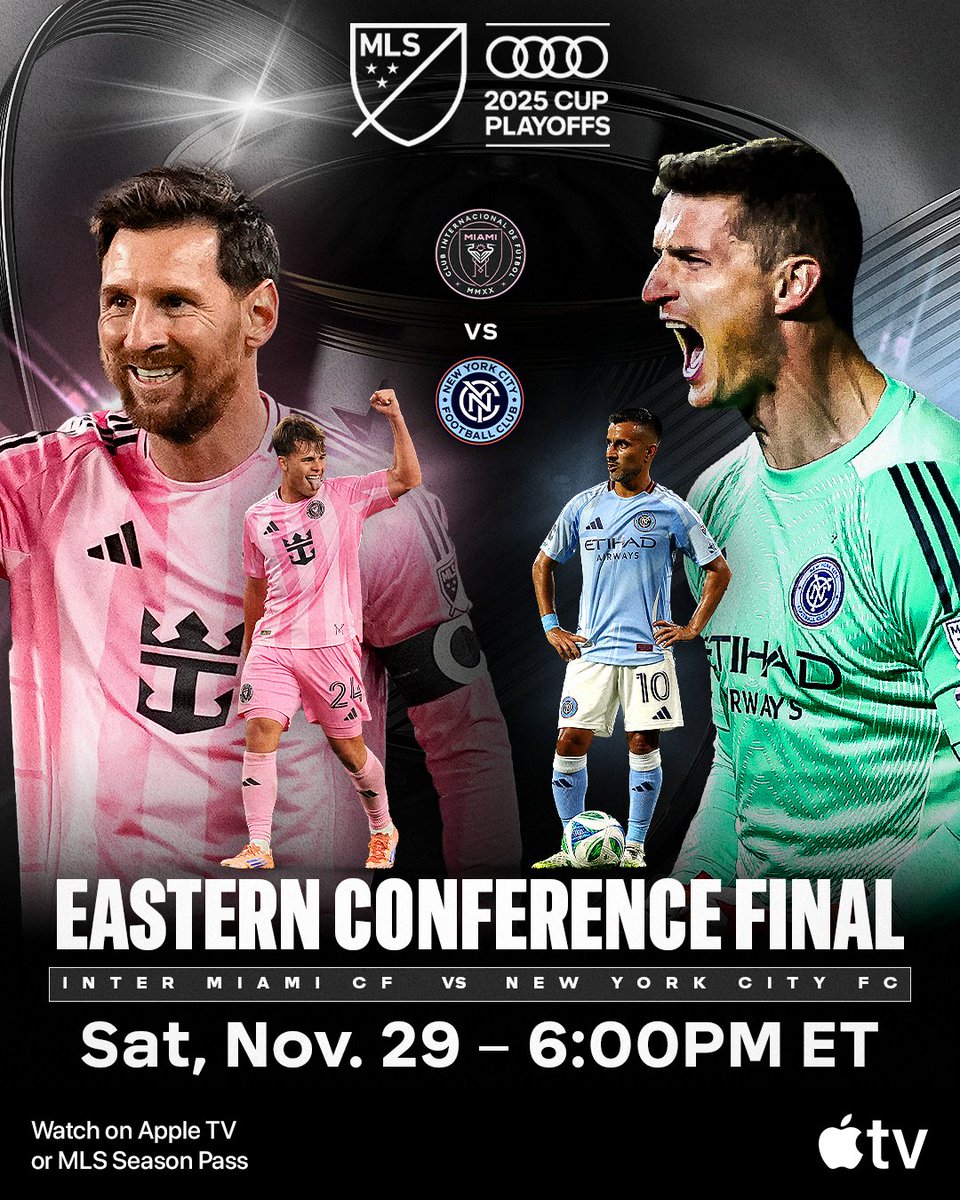 MLS's tweet image. Who ya got in the East? 🏆

📺 Apple TV (6pm ET): apple.co/48sY0c2