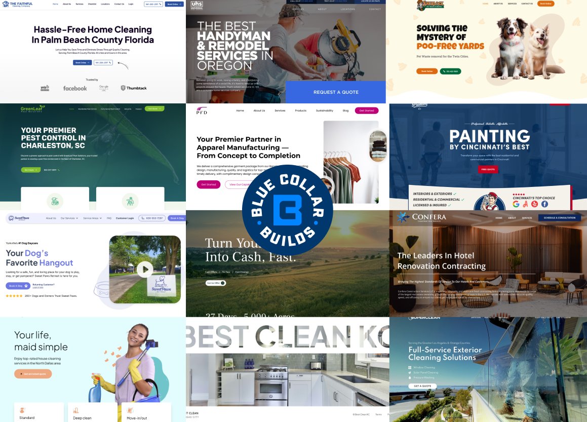 🚨 BLACK FRIDAY – 5 Spots Only (Closes When Full)

Most service business owners are stuck with one of these three nightmares:

- No real website at all (just a Facebook page and prayers)

- A cheap template site that looks like every other contractor in town

- A DIY disaster